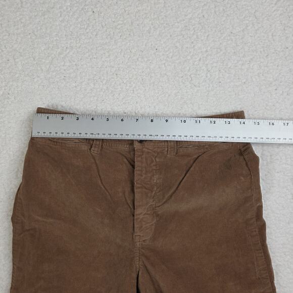 Faherty Pants Women's 28 Brown Corduroy Wide Leg High Rise - Picture 9 of 11